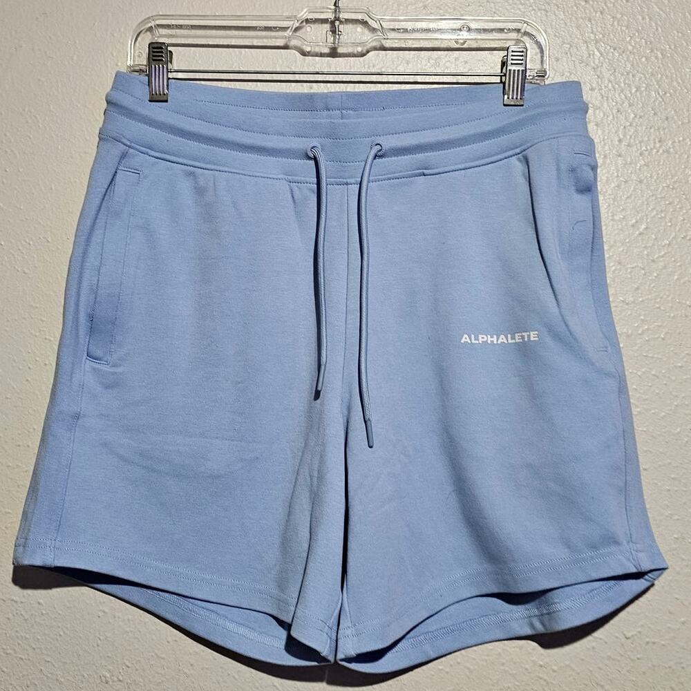 Alphalete Sky Blue Shorts Women XL WITH TAG Tie String Elastic Waistband